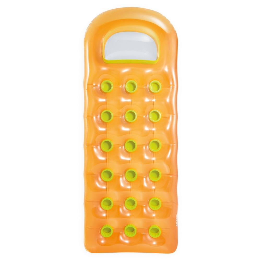 Intex 18-Pocket Suntanner Pool Float Lounge Inflatable Raft Orange